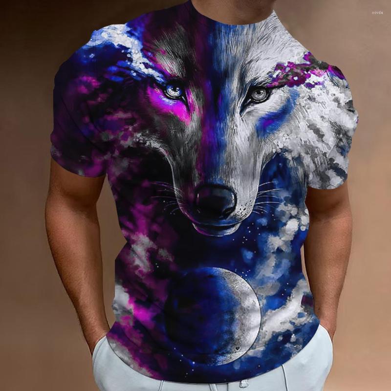 

Men's T Shirts Animal T-Shirt Mens 3d Wolf Print Street Short Sleeve Top Casual Fitness Oversized Tee Shirt Men Clothing, A01-hy105010