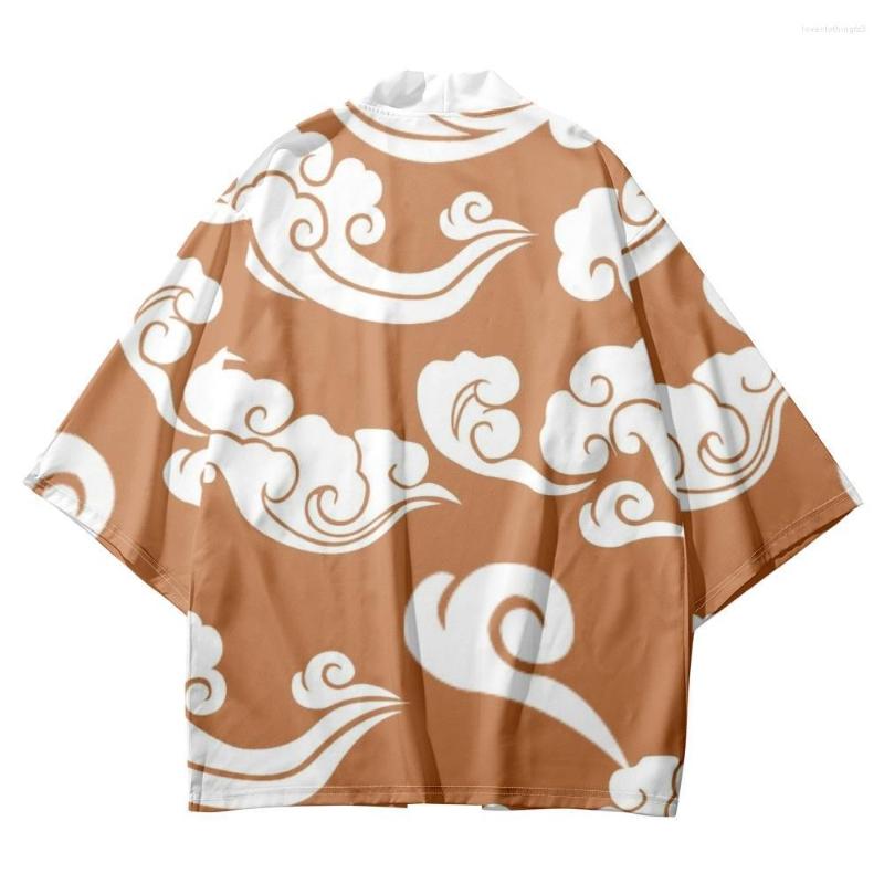 

Ethnic Clothing Clouds Print Cardigan Haori Beach Yukata Harajuku Japanese Kimono Streetwear Men Women Tops Robe Clothes Plus Size 5XL 6XL