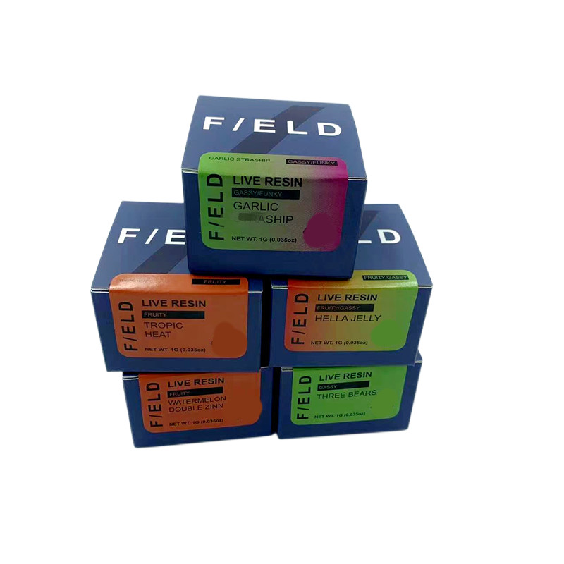 

Field concentrate jar live resin 1g with box packaging wax containers
