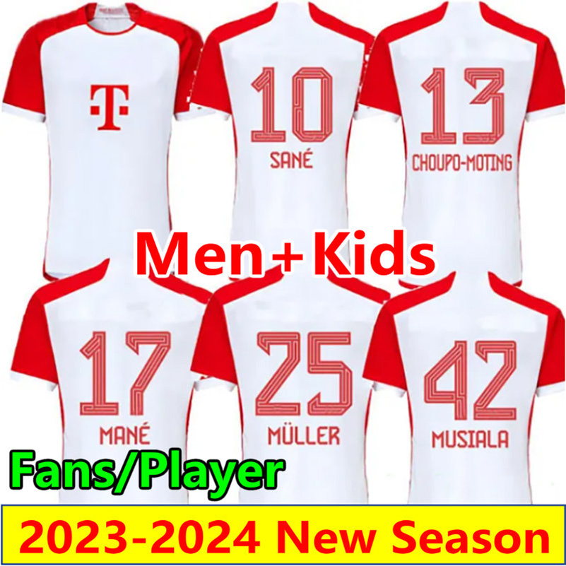 

23 24 MUSIALA soccer jerseys SANE fans player 2023 home GORETZKA GNABRY BAYERNS mUNIch camisa de futebol KIMMICH muller football shirt COMAN DAVIES men kids uniform, Goalkeeper +patch