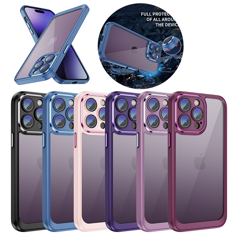 

Crystal Clear Shockproof Phone Cases For Iphone 15 14 13 12 11 Pro Max XsMax Xr Xs X 7 8 Plus Transparent Hybrid Acrylic TPU Cellphone Case Back Cover, Pink