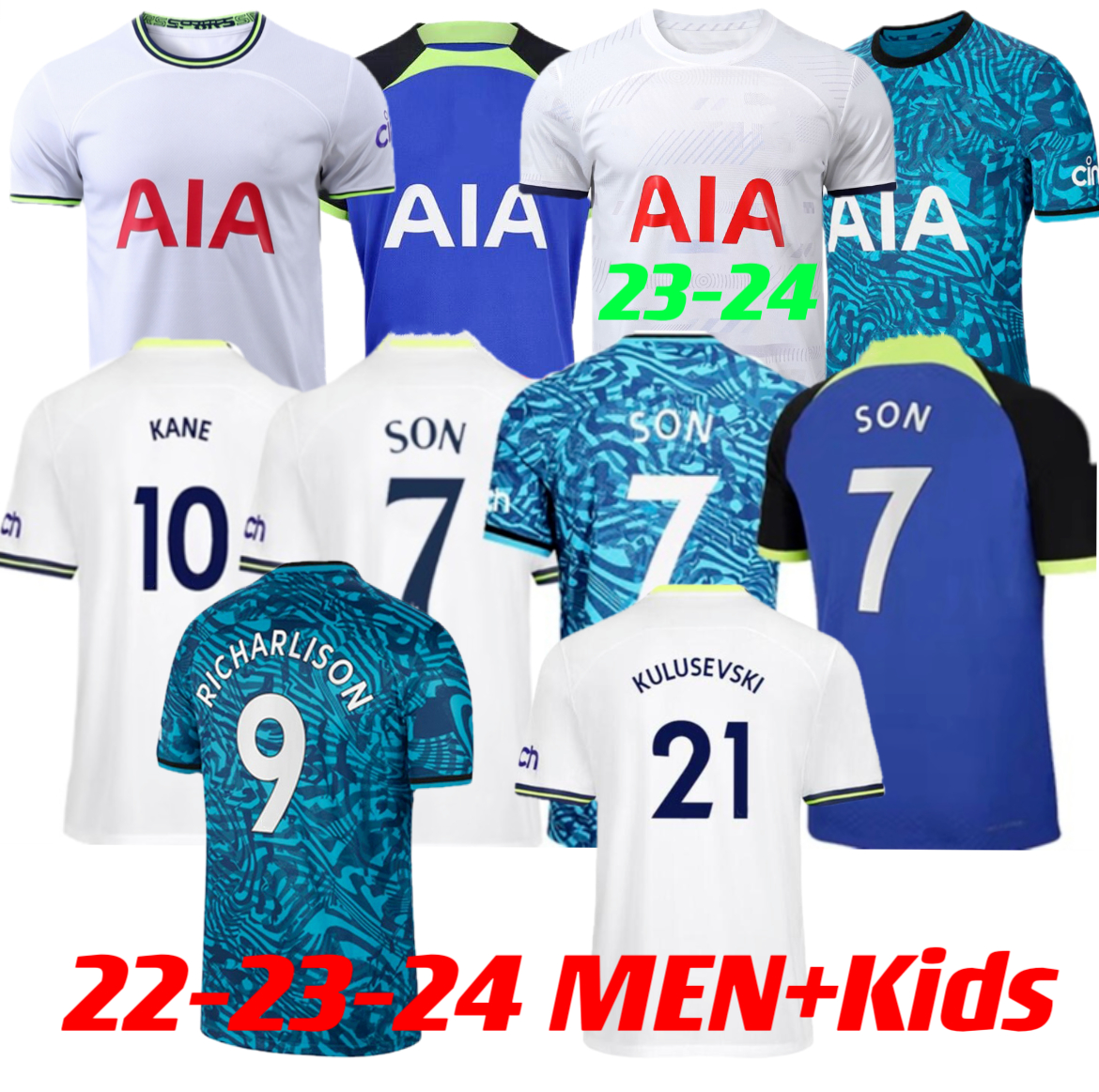 

22 23 24 KANe SoN RICHARLISON NEW Soccer Jersey KULUSEVSKI HOJBJERG SPENCE PERISIC DIER 2022 2023 LUCAS ROMERO Tottenham Football kit shirt SPURS Third tops Men kids, 22 23 away