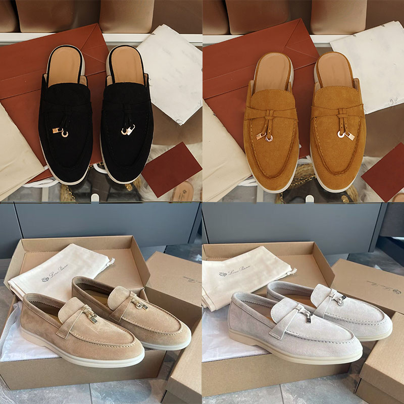 

Loro Piana designer men women casual shoes loropiana summer suede walk charms outdoor runner sneaker size 36-45, 12s game royal