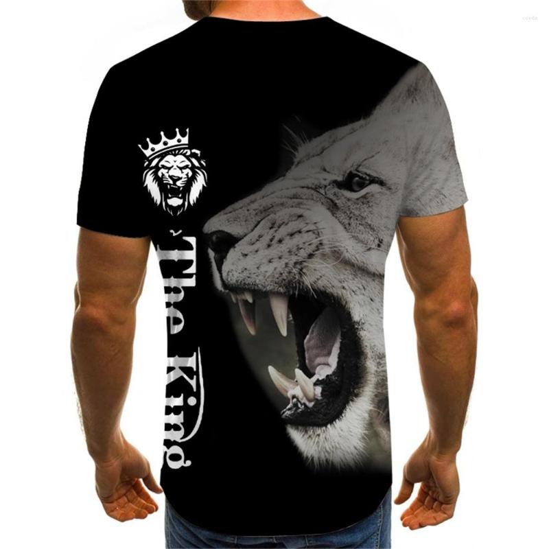 

Men's T Shirts Men's T-shirt Lion Print Short Sleeve Tops 3D T-shirts For Men Fighting Animal Oversized Tee Shirt Clothing Design, A01-zy01209