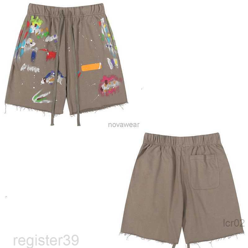 

Men's Shorts American Fashion Brand Galleries Hand-painted Splash Printing Pure Cotton Terry Street 5-point Casual 9lncd, Style no.12