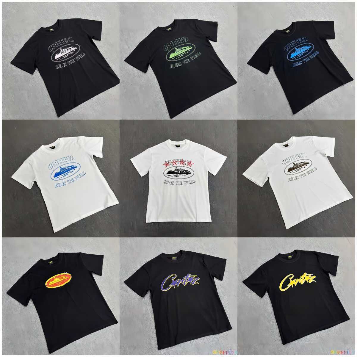 Designer Corteizs t-shirt American Street Hip Hop Lettre Imprimer T-shirt À Manches Courtes Marque De Mode Homme Été Lâche Col Rond Demi Manches