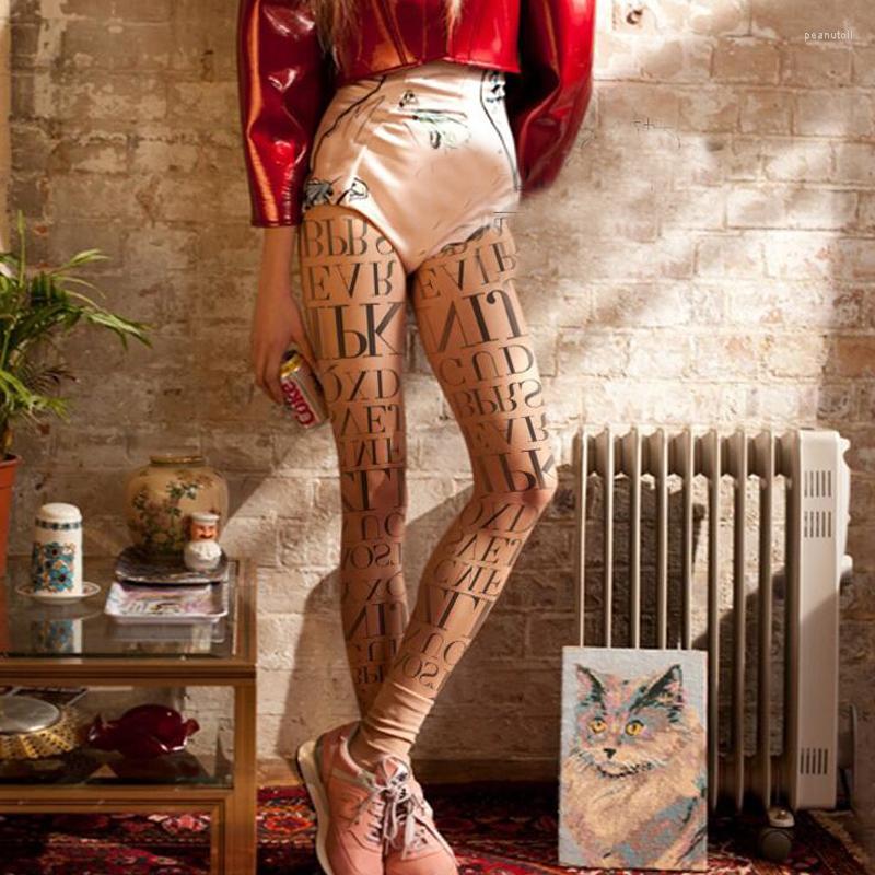 

Women Socks American Street Fashion Letters Printed Tights For Summer, Image color