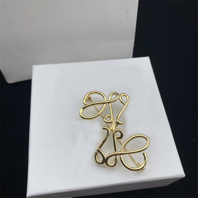 

Designer Brooch Women Luxury Jewelry Gold Copper Brooches Men Broche Lowe High Quality Brooch With Box Fashion Pendant Accessories