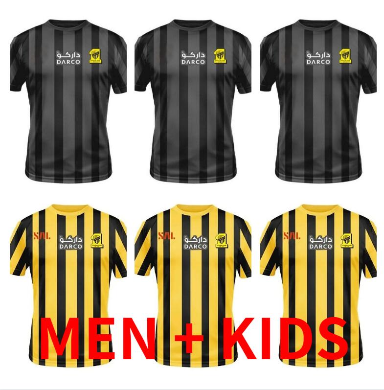 

BENZEMA Al Ittihad soccer jerseys 22 23 Maillot de BENZEMA Al-Ittihad CORONADO ROMARINHO football shirts HAMDALLAH COSTA HEGAZI jersey, 23/24