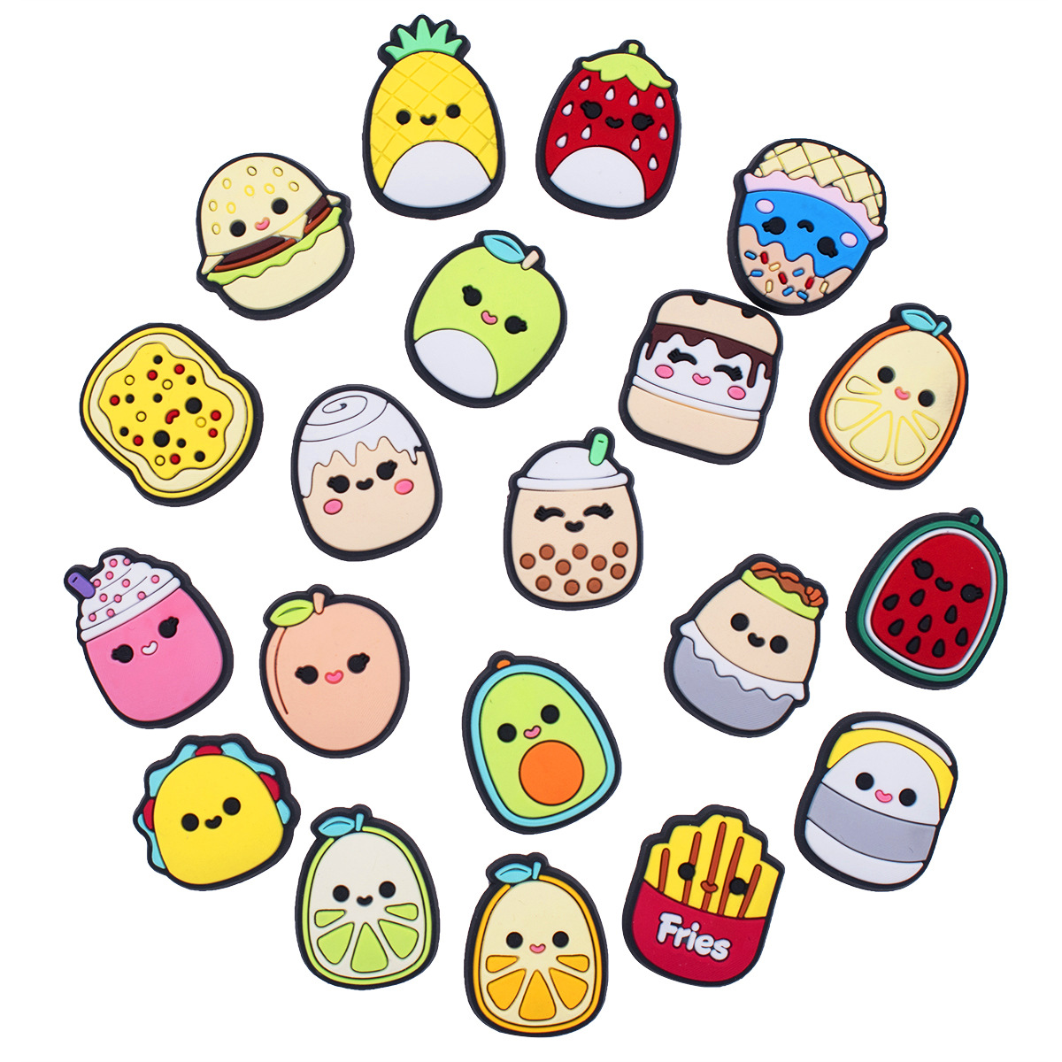 

Cute Fruit Food Shoe Charms Avocado Strawberry Decoration Buckle Accessories Clog Pins Party Favors Gifts