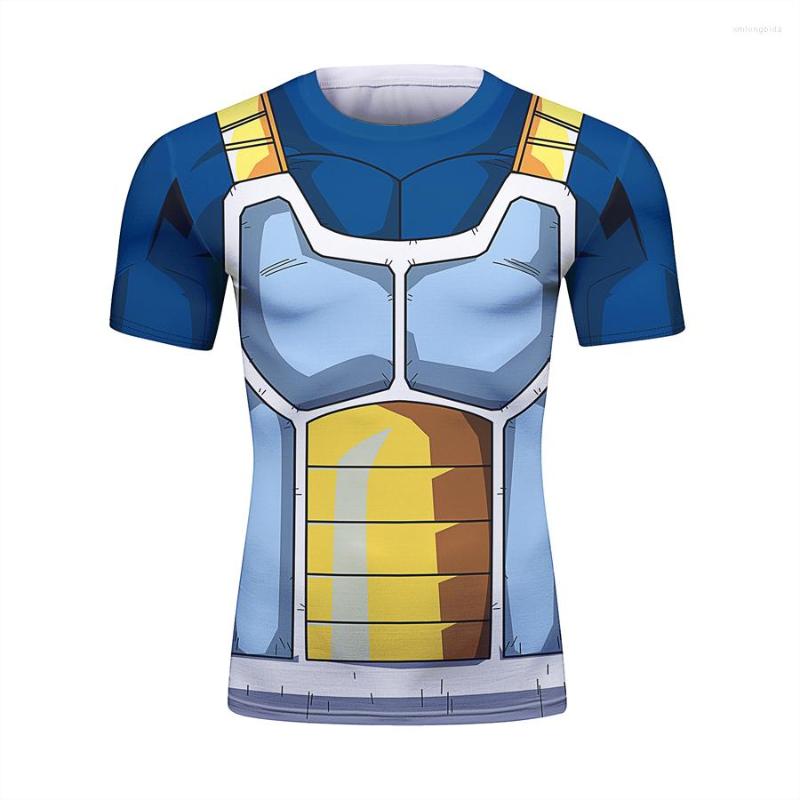 

Men's T Shirts 3D Printed Men Compression Shirt Cosplay Vegeta Costume Clothing Sports Quick Dry Fitness Short Sleeve Tops Male