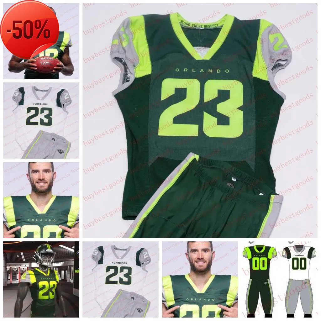 

Stitched 2023 Orlando Guardians Football Jersey Paxton Lynch Logan Carter Andrew Jamiel Dontez Byrd Javaris Davis JaVonta Payton Roman Tatum Jose Borregales, Style