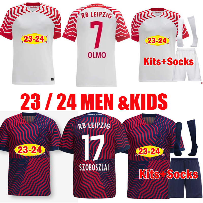 

23 24 NKUNKU RB SILVA soccer jersey Leipzigs Home Away Third POULSEN FORSBERG 2023 2024 Bundesliga SABITZER ADAMS OLMO Football shirts Men Adult kids kits Tops