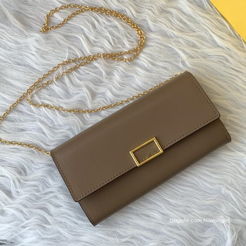 

Genuine leather designer woman bag with box handbag shoulder bags fd luxury fashion metal letters, F8m0365 brown