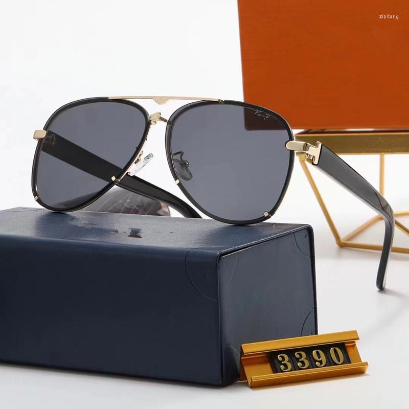 

Sunglasses European And American Designer Large Frame Oval Nylon HD Lens Men's