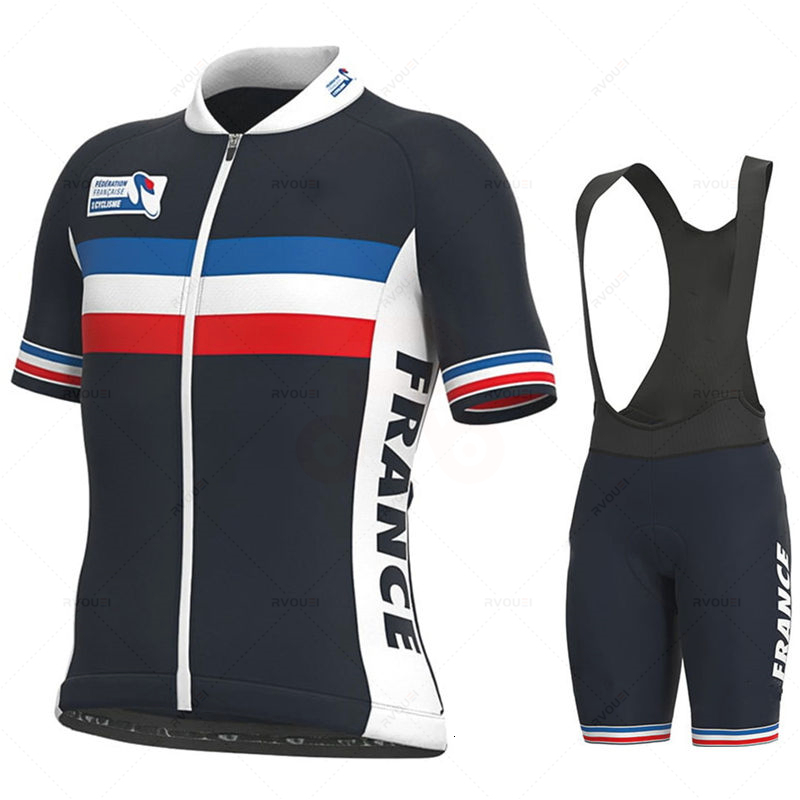 

Cycling Jersey Sets France Team Summer 2023 Bicycle Short Sleeve Bike Clothing Bib Shorts MTB Mallot Ciclismo Hombre Body Suit 230606, Jersey 5