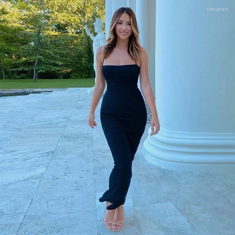 

Casual Dresses Summer Solid Party Mid Length Short Dress Retro Women' Sexy Hanging Neck Strap, Black