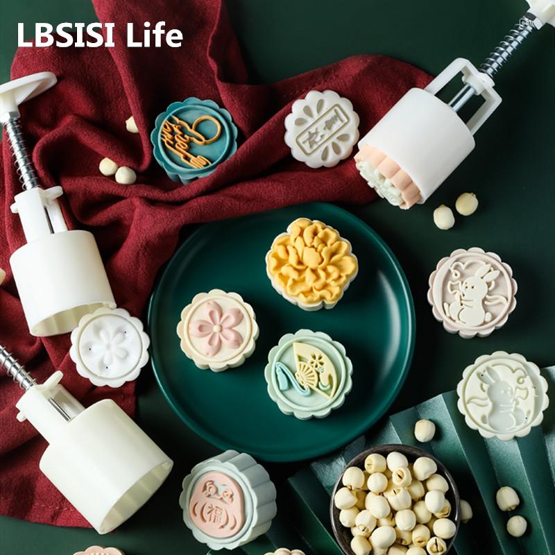 

Baking Moulds LBSISI Life 100g Handmade Mooncake Mould Pastry Model Cake Cookies Embossed Mid-Autumn Festival Party Year Favorite Mold