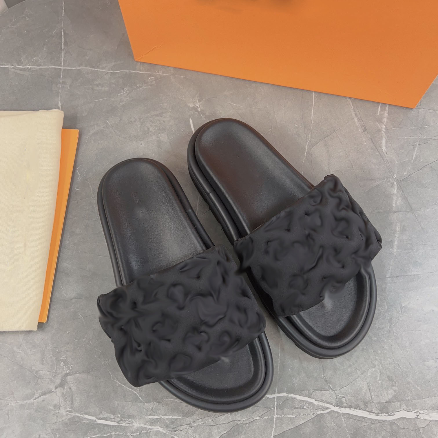 

top quality Casual Shoes New swimming pool pillow mule sandals for men and women sunset flat comfortable padded front laceup slippers fashionable designer easy to we, Dark green