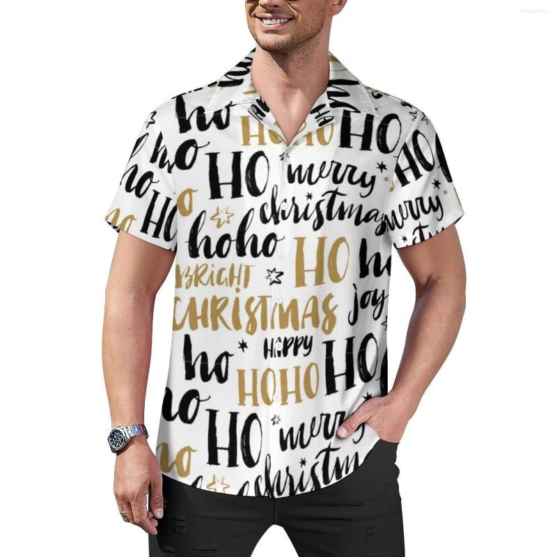 

Men' Casual Shirts Word Art Aestheti Vacation Shirt Christmas Letter Print Hawaiian Mens Trending Blouses Short Sleeve Top Plus Size, Style-14