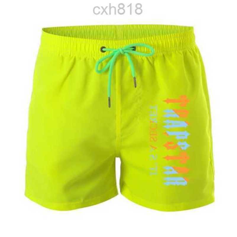 

Men's Swimwear Shorts Summer New Trapstar Print Man Swimsuit Beachwear Swim Trunks LowWaist Breathable Male Beach Wear Surf clothesA42H, Orange