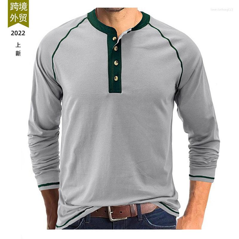 

Men' Polos Men' 2023 Autumn And Winter T-Shirt Solid Color Long Sleeve Foreign Trade, Black