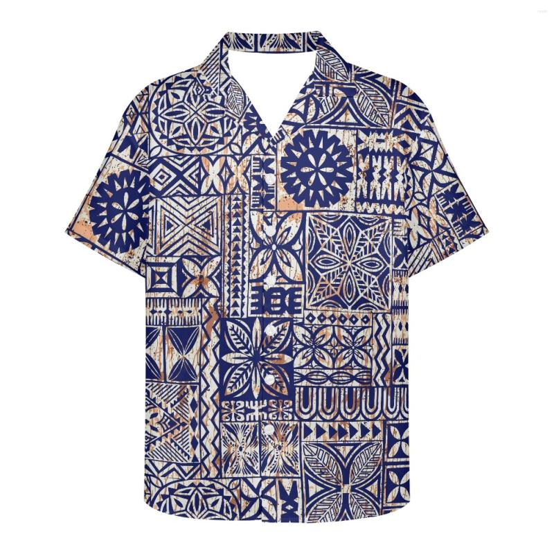 

Men's Casual Shirts Polynesian Tribal Hawaiian Totem Tattoo Hawaii Prints Shirt For Men Cuban Collar Fashion Streetwear Summer Short Sleeve, Wmy22122314f16