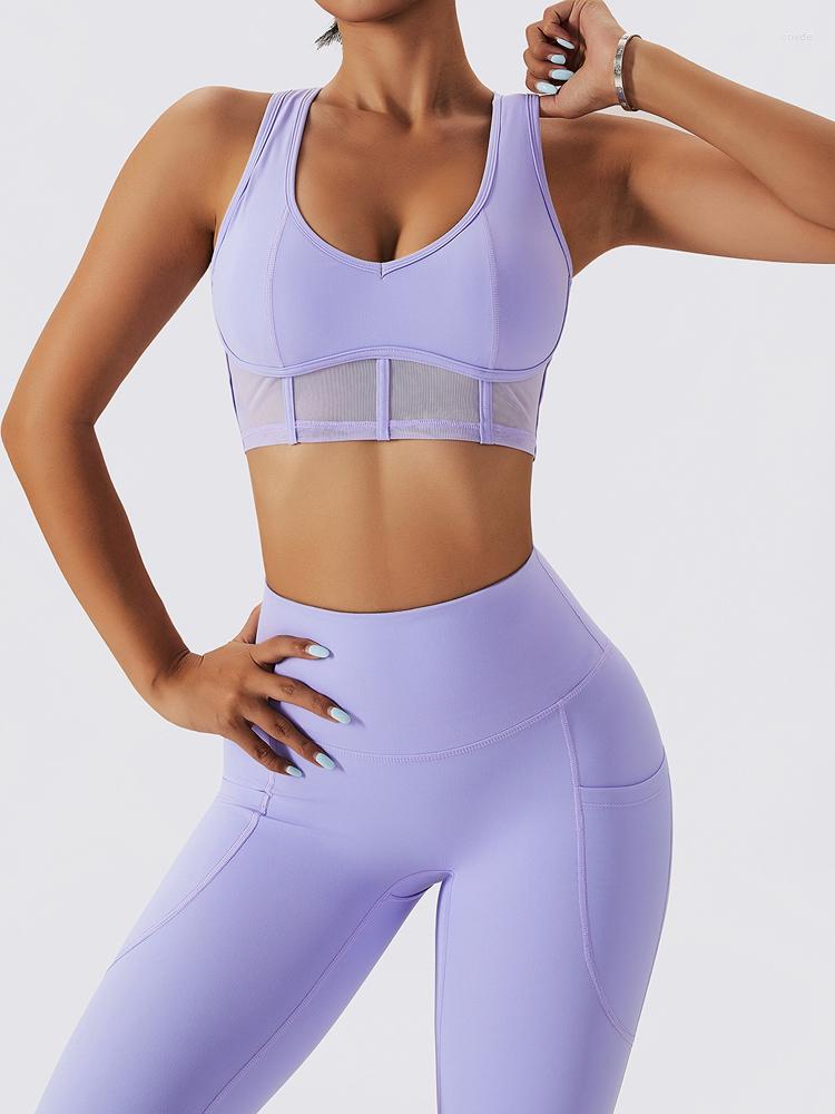 

Active Sets 2 Pcs Workout Yoga Set Clothes For Women Solid Sports Suit Sexy Back Bra Pocket High Waist Leggings Fitness Running Sportswear, Black