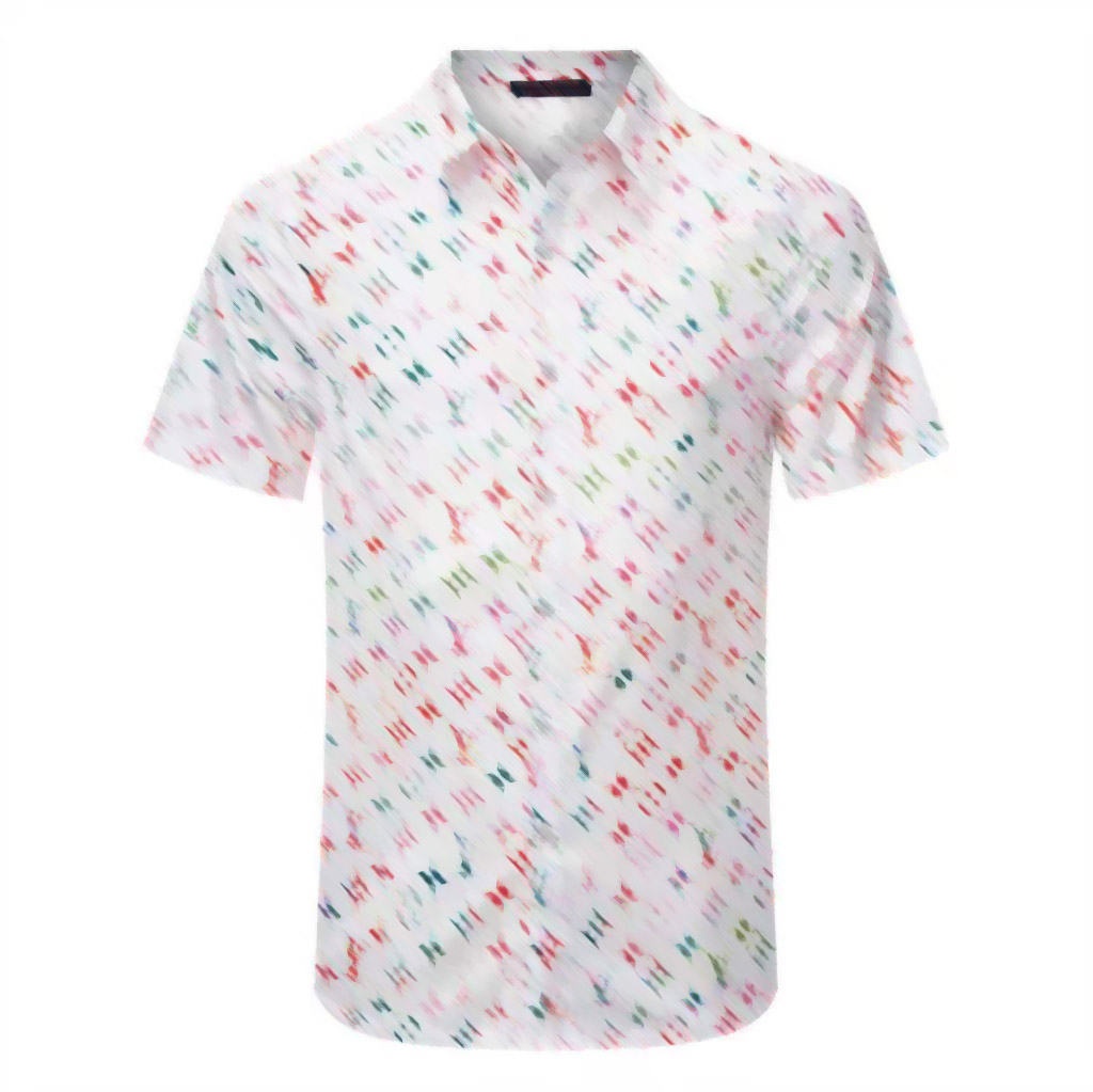 

Retro Floral Short Sleeve Shirt Boys Summer Loose Couples Cuban Collar Hawaiian Shirt