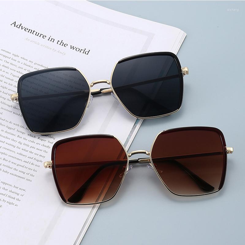 

Sunglasses 2023 Fashionable Personalized Polygonal Vintage Large Frame Men's And Women's
