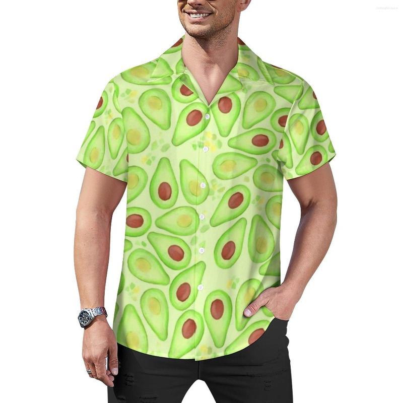 

Men' Casual Shirts Avocado Party Shirt Funny Fruit Print Beach Loose Hawaiian Street Style Blouses Short-Sleeve Oversized Clothes, Style-6