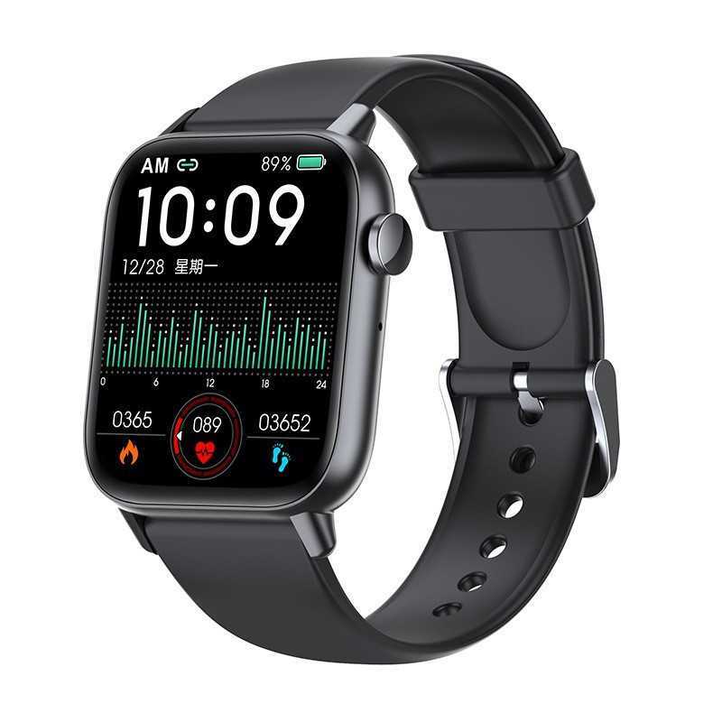 

New QS08 Bluetooth Call Heart Rate Blood Pressure True Blood Oxygen Temperature Detection Information Push Smart Watch