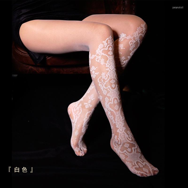 

Women Socks Sexy Pantyhose Tights Seamless Lace Mesh Fishnet Summer Nylon Polka Dot Print Tight Stocking Female Hosiery, Black