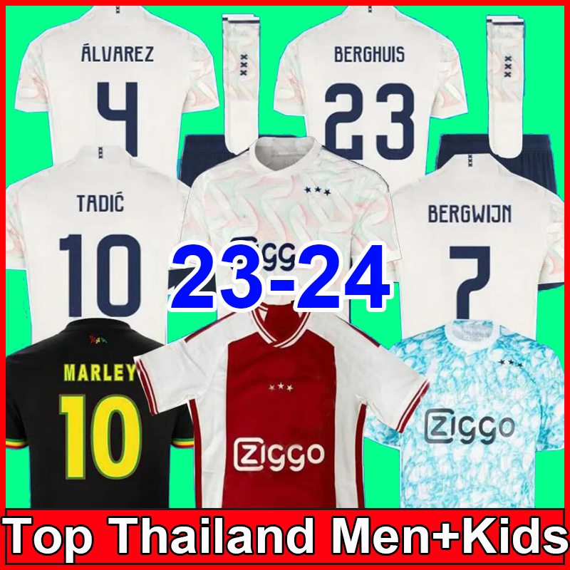 

23 24 Soccer Jerseys TADIC BASSEY BERGHUIS Kit BERGWIJN CRUYFF 2023 2024 away Retro AjAxS jersey fan player version football shirts men kids kit Camiseta Futbol, Training black