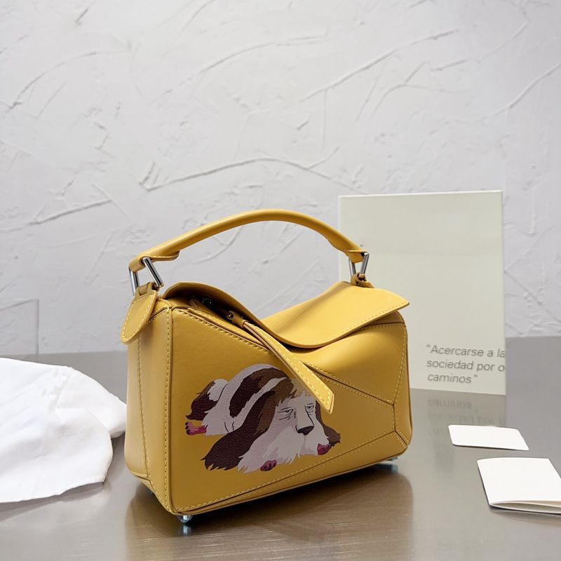 

2023 Luxury Handbag Tote Designer bag Lady Shoulder bags Geometric Puzzle Calcifer handbags Women Leather Fashion crossbody bags clutch Mini bag, Black