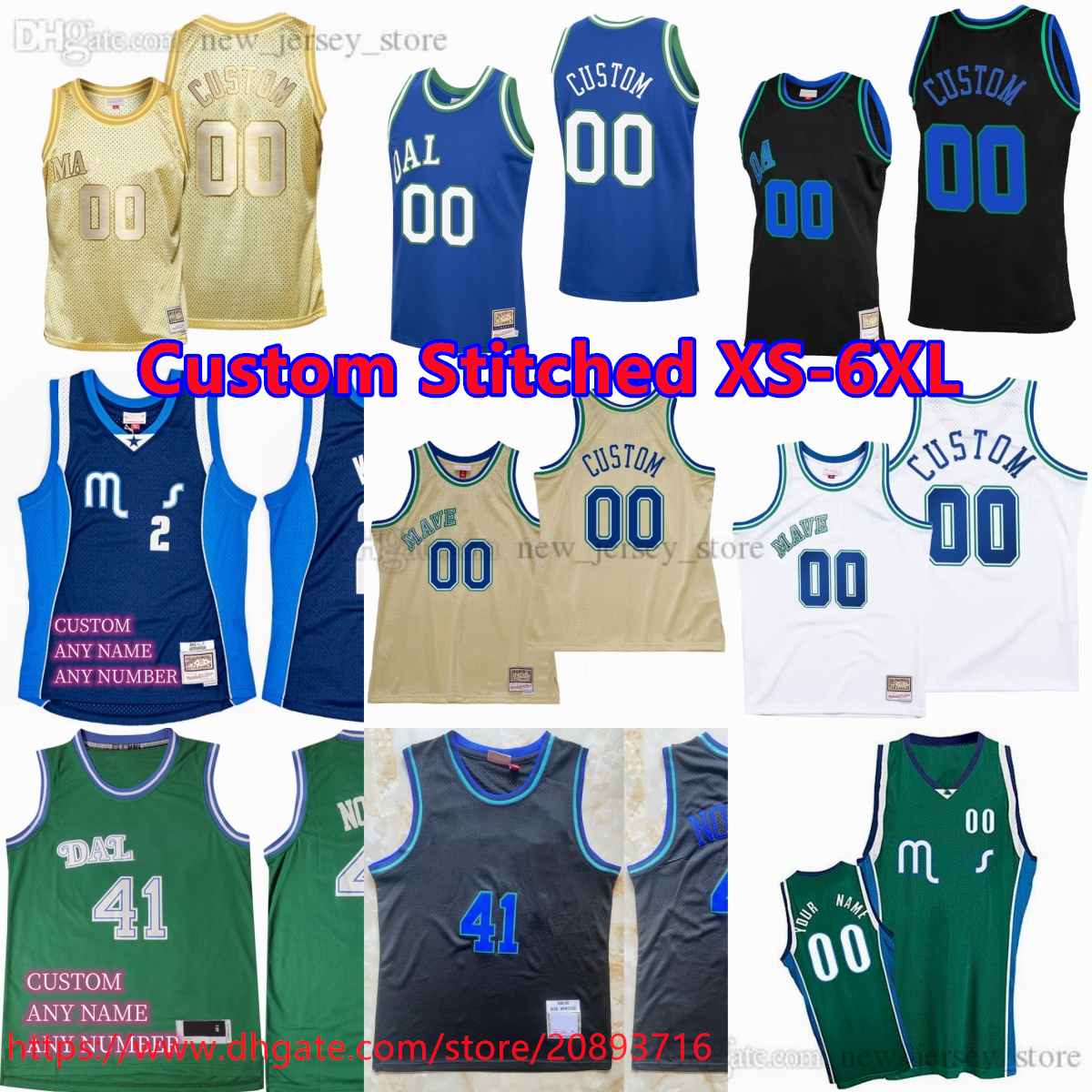 

Custom XS-6XL Mitchell and Ness 1998-99 Basketball Dirk 41 Nowitzki Jersey 13 Steve Nash Jason Kidd Jason Terry Rolando Blackman Brad Davis Derek Harper Doncic Jerseys, Mitchellness
