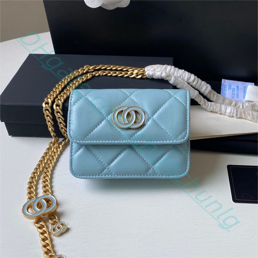 

Designers Luxury Waist Bags High quality Cross Body bags woman classics Handbags Fashion style Shoulder Bag genuine leather Purse Original box, Blue