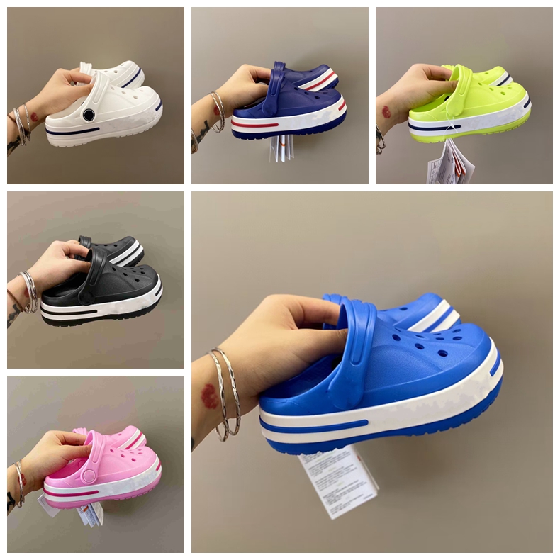 

2023 Kids shoes Summer designer sandals slides slippers adult kids slipper triple Baby Boys Girls white black purple navy blue brown waterproof shoe sneakers