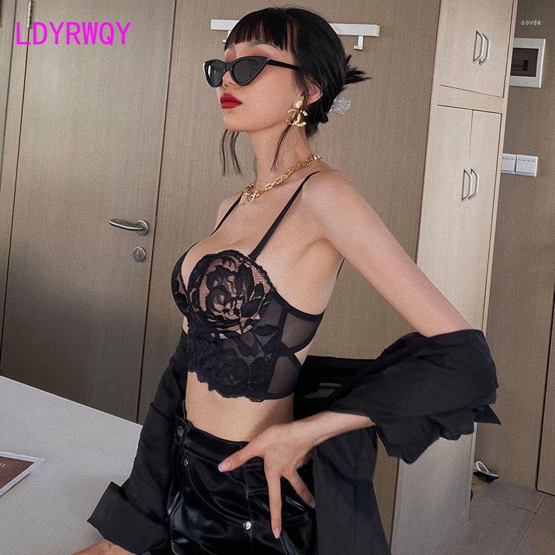 

Bras Sets 2023 Sexy Lingerie Women Gather Bra To Collect A Pair Of Anti-sagging Beautiful Back Lace Cover Set, Black