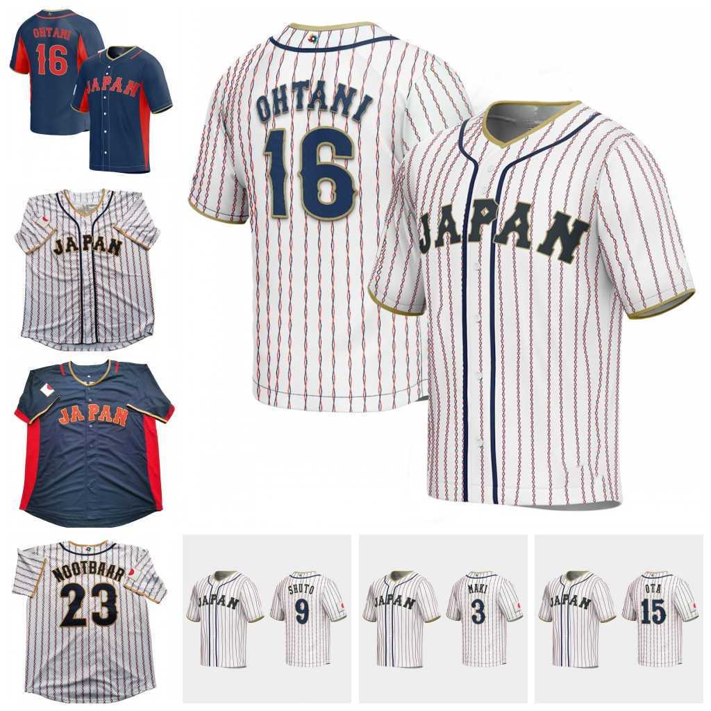 

2023 Japan Baseball Jersey Lars Nootbaar Shohei Ohtani Yu Darvish Masataka Yoshida Munetaka Murakami Roki Sasaki Kazuma Okamoto Yoshinobu Yamamoto Ichiro Suzuki, Custom any name number