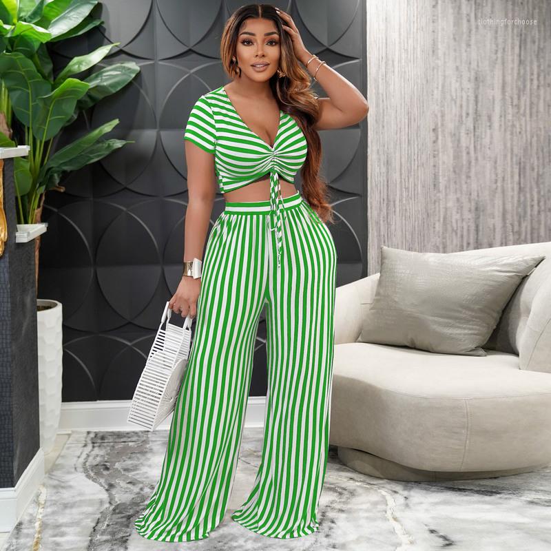 

Women' Two Piece Pants WUHE Striped Straight Wide Leg Set And Bow Up Tee Top Matching 2piece Outfit 2023 Elegant Women Beach Tracksuit, Black