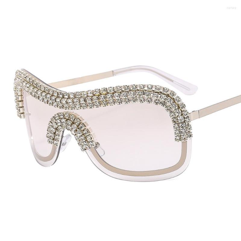 

Sunglasses Y2K Chain Cool One Piece Metal Edge Punk Unisex Personality Glasses