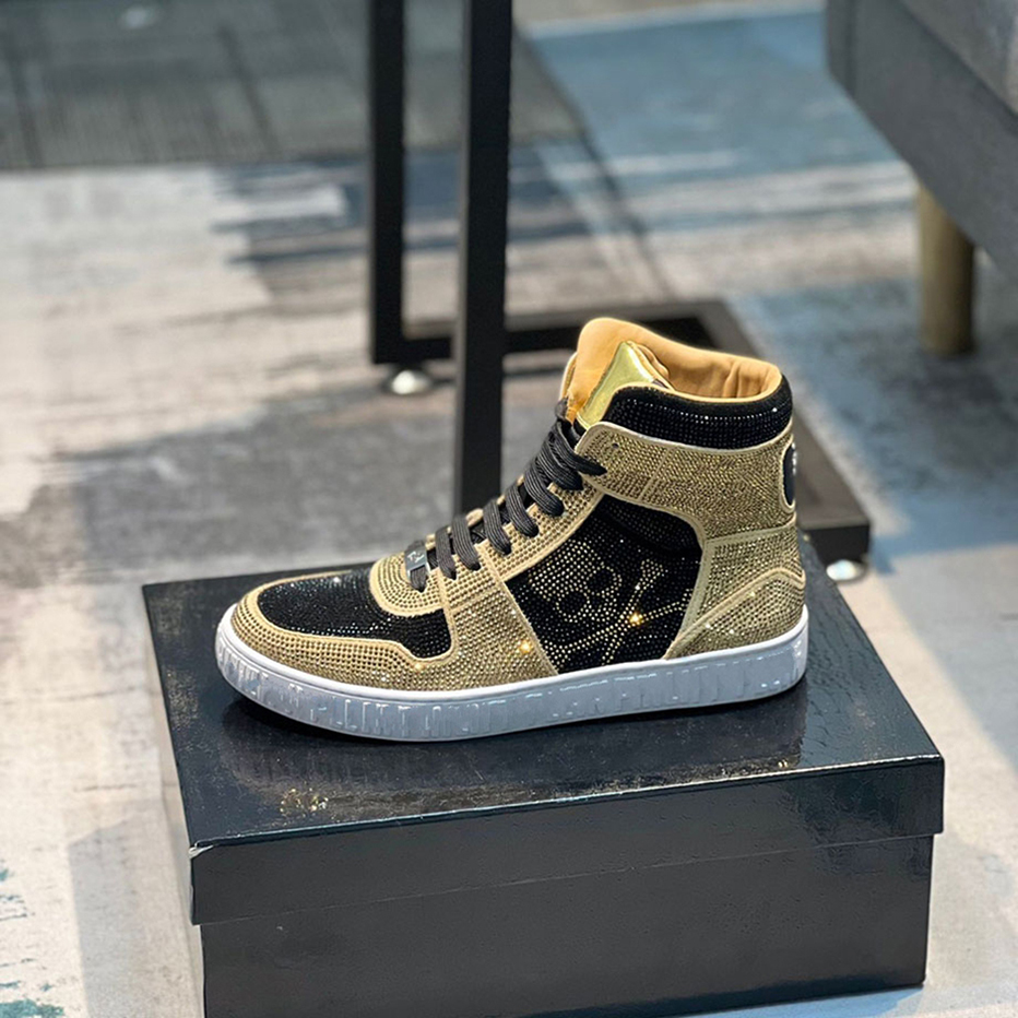 

Running shoes men's casual High help PIEIN sports PHILIPP Real leather Sneakers Storm outdoor chaussures de designer Christmas mkjmk0000002