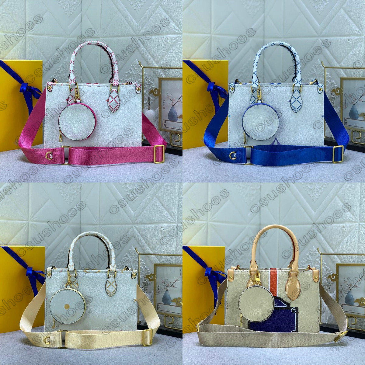 

23 BY THE POOL OnTheGo 25cm Bag with Round Coin Wallet Gradient Letter X YK Totes Womens Designer Handbags Big Capacity Lady Shopping Bags M22976 M22975 M45495 M45659, Customize