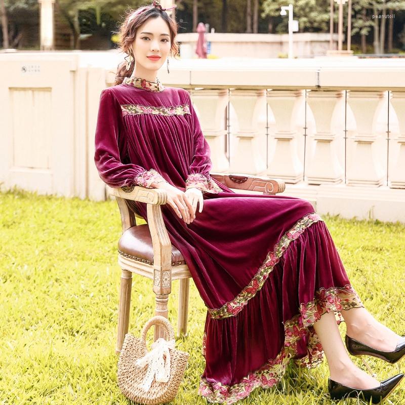 

Casual Dresses Real Silk Velvet Party Female Frocks For Women Robe Dress Women' Clothing 2023 Spring Womens Fashion Clothes Xhl, Fuchsia