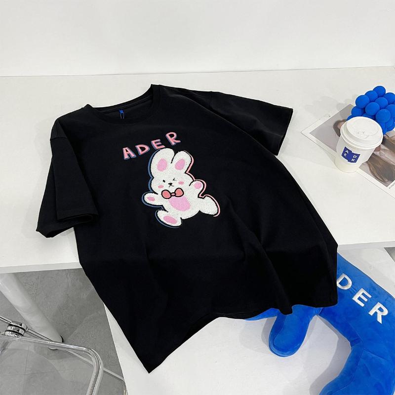

Men's T Shirts ADER ERROR Tshirt Girls Summer Round Neck Cartoon T-shirt South Korea Loose Men And Women Couples High Quality Tee, White