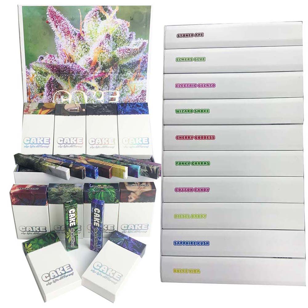 

New Version 6th Cake Disposable Vape Pens E-cigarettes 280mAh rechargeable battery 1.0ml empty cartridges vaporizer carts with packaging 20 strains