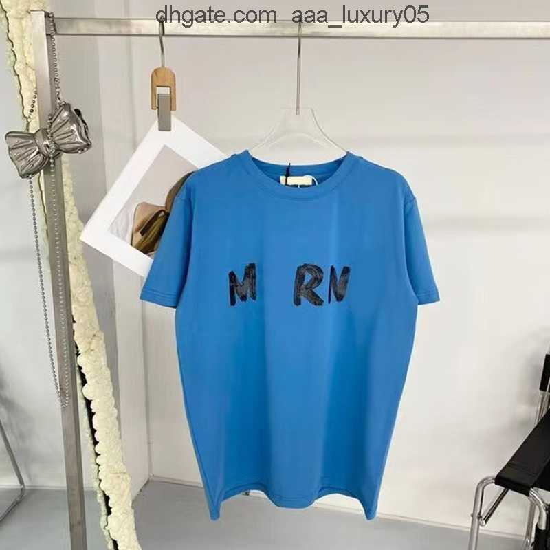 

Ess T Shirts Clothing Mens Marni T-shirts High Version Marn Mani Round Neck Loose and Versatile Letter Printed Short Sleeve T-shirt Summer Unisex Tricolor, Purple