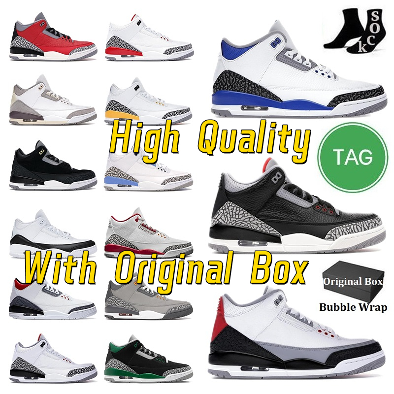 

Jumpman 3s Basketball Shoes Mens Trainers Outdoor Sports Sneakers 3 Fire Red Pine Green Racer Blue Cool Grey UNC Court Purple Laser Orange Cardinal Hall Of Fame, 15