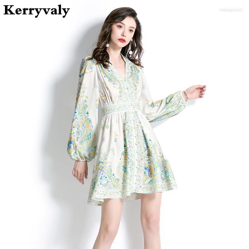 

Casual Dresses Summer Resort Style V-neck Balloon Sleeve Shrink Dress Women Midi Retro Vestidos De Fiesta Pedreria Robe Argent K6982, White